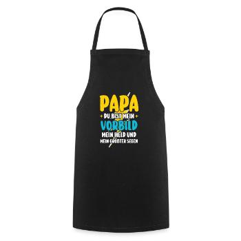 Vater Vatertag Papa - Kochschürze - Schwarz - Vorne - AI Model Male 185 dark (185cm)