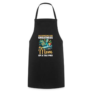 Mom Of A Tax Accountant Accounting Tax Season - Cooking Apron - black - Front - AI Model Male 185 dark (185cm)