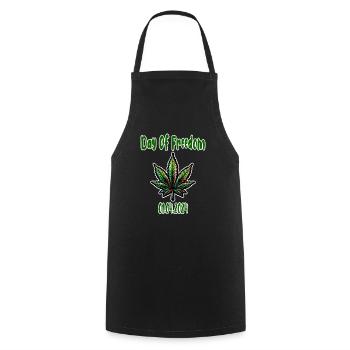 Hanf, Cannabis, Gras, Babak, Bobaz - Kochschürze - Schwarz - Vorne - AI Model Male 185 dark (185cm)