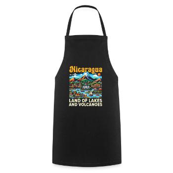 J’aime le Nicaragua Drapeau nicaraguayen Fierté nicaraguayenne - Tablier de cuisine - noir - Devant - AI Model Male 185 dark (185cm)