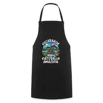 I Love Nicaragua Nicaraguan Flag Nicaraguan Pride - Cooking Apron - black - Front - AI Model Male 185 dark (185cm)