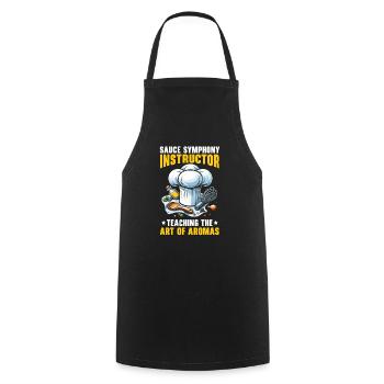 Culinary Arts Teacher Kitchen Cook Chef Cooking - Cooking Apron - black - Front - AI Model Male 185 dark (185cm)