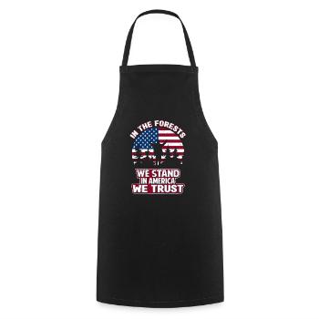 Usa Lumberjack Woodworker Forester Apparel - Cooking Apron - black - Front - AI Model Male 185 dark (185cm)