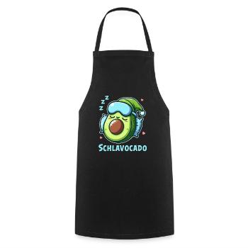Schlavocado Schlafshirt Nachthemd Pyjama Schlaf - Kochschürze - Schwarz - Vorne - AI Model Male 185 dark (185cm)