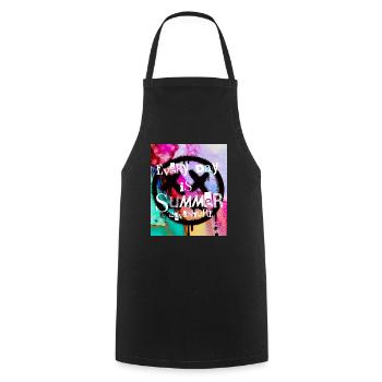 Every day is summeradventure - Tablier de cuisine - noir - Devant - AI Model Male 185 dark (185cm)