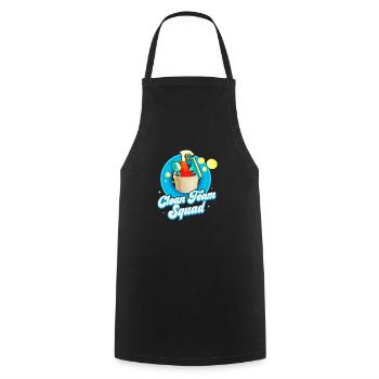Clean Team Squad Nettoyeur Entretien ménager - Tablier de cuisine - noir - Devant - AI Model Male 185 dark (185cm)
