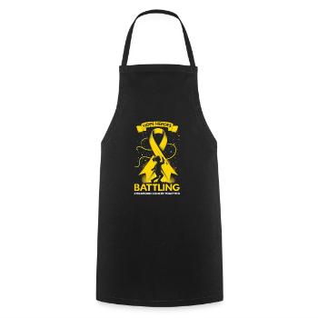 Childhood Cancer Awareness Chemo Fight Cancer - Cooking Apron - black - Front - AI Model Male 185 dark (185cm)
