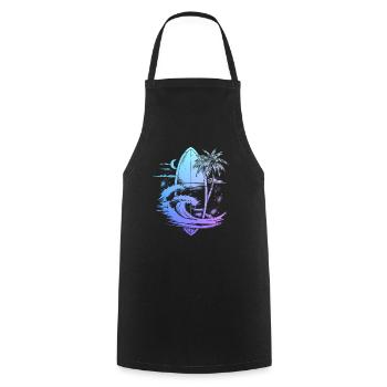 Surfer Vintage Surf Gift - Cooking Apron - black - Front - AI Model Male 185 dark (185cm)