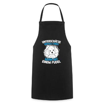 Man with a Poodle Master Dogs Dog Mistress - Cooking Apron - black - Front - AI Model Male 185 dark (185cm)
