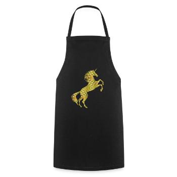 Licorne Ananas Symbole T-Shirt Plante Tropicale - Tablier de cuisine - noir - Devant - AI Model Male 185 dark (185cm)