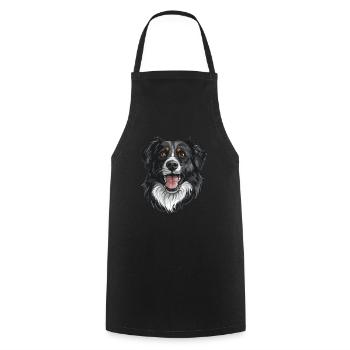 Stabyhoun | Illustration de dessin animé - Tablier de cuisine - noir - Devant - AI Model Male 185 dark (185cm)