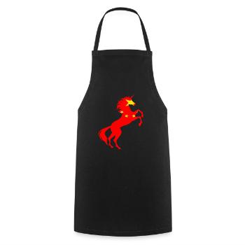 Einhorn China Flagge T-Shirt Magisches Einhorn Chinesisch - Kochschürze - Schwarz - Vorne - AI Model Male 185 dark (185cm)