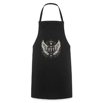 Angel Number Spiritual Guidance Numerology - Cooking Apron - black - Front - AI Model Male 185 dark (185cm)