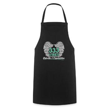 Angel Number Spiritual Guidance Numerology - Cooking Apron - black - Front - AI Model Male 185 dark (185cm)