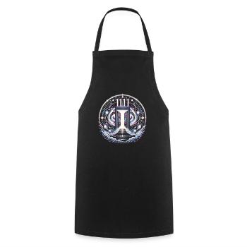 Angel Number Spiritual Guidance Numerology - Cooking Apron - black - Front - AI Model Male 185 dark (185cm)