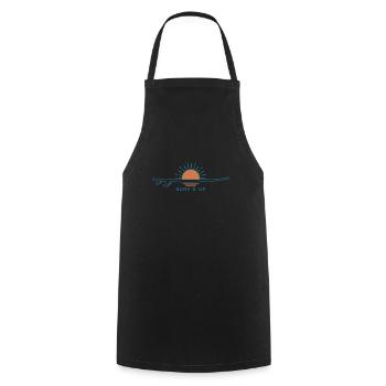 Surfen Vintage Surfer Geschenk - Kochschürze - Schwarz - Vorne - AI Model Male 185 dark (185cm)