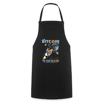 Bitcoin to the moon - Cooking Apron - black - Front - AI Model Male 185 dark (185cm)