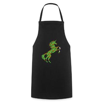 Corn Cobs Unicorn T-Shirt Corncob Maize Magical - Cooking Apron - black - Front - AI Model Male 185 dark (185cm)