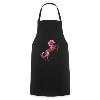 Female Symbol Unicorn T-Shirt Magical Unicorn Pun - Cooking Apron - black - Front - AI Model Male 185 dark (185cm)