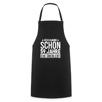 Marriage Tidal Wedding 59 Years Married Wedding - Cooking Apron - black - Front - AI Model Male 185 dark (185cm)