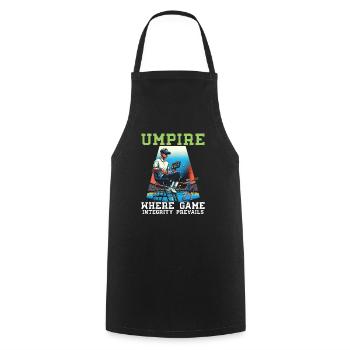 Tennis Umpire Ref Sports Game Official Referee - Cooking Apron - black - Front - AI Model Male 185 dark (185cm)