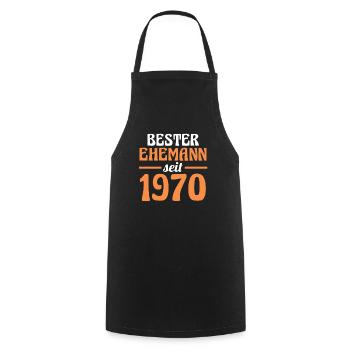 Meilleur mari de la Saint-Valentin depuis 1970 - Tablier de cuisine - noir - Devant - AI Model Male 185 dark (185cm)