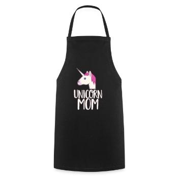T-shirt maman licorne - Mignon rose arc-en-ciel magique - Tablier de cuisine - noir - Devant - AI Model Male 185 dark (185cm)