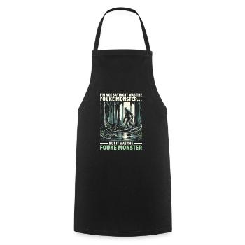 Fouke Monster Southern Sasquatch Cryptozoology - Cooking Apron - black - Front - AI Model Male 185 dark (185cm)