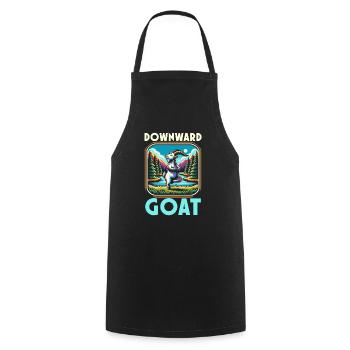 Funny Goat Yoga Meditation Yoga Instructor Namaste - Cooking Apron - black - Front - AI Model Male 185 dark (185cm)
