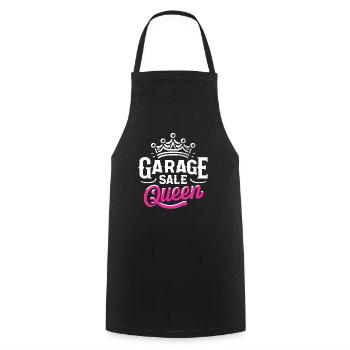 Flohmarkt Sprichwort Einkaufen Sparsamkeit Sparsamkeit - Kochschürze - Schwarz - Vorne - AI Model Male 185 dark (185cm)