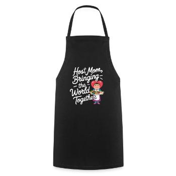 Host Mom Exchange Student Host Family Host Parent - Cooking Apron - black - Front - AI Model Male 185 dark (185cm)