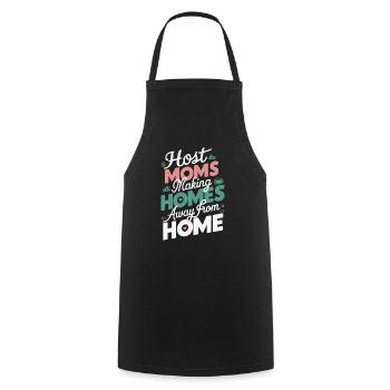 Host Mom Exchange Student Host Family Host Parent - Cooking Apron - black - Front - AI Model Male 185 dark (185cm)