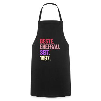 Meilleure épouse de la Saint-Valentin depuis 1997 - Tablier de cuisine - noir - Devant - AI Model Male 185 dark (185cm)