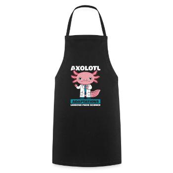 Axolotl Science Teacher Mexican Salamander - Cooking Apron - black - Front - AI Model Male 185 dark (185cm)