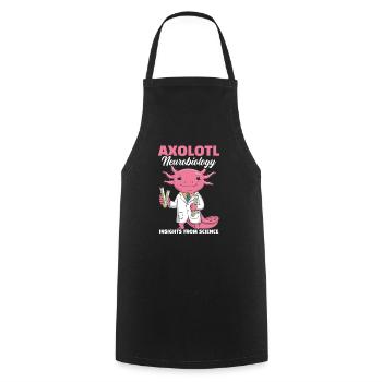 Axolotl Science Teacher Mexican Salamander - Cooking Apron - black - Front - AI Model Male 185 dark (185cm)