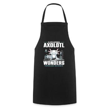 Axolotl Science Teacher Mexican Salamander - Cooking Apron - black - Front - AI Model Male 185 dark (185cm)