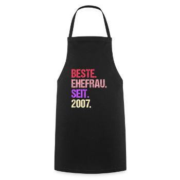 Meilleure épouse de la Saint-Valentin depuis 2007 - Tablier de cuisine - noir - Devant - AI Model Male 185 dark (185cm)