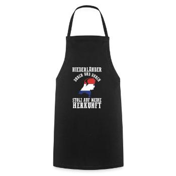 Netherlands Netherlands Holland - Cooking Apron - black - Front - AI Model Male 185 dark (185cm)