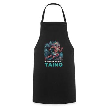 Taino Indian Puerto Rico Boricua Puerto Rican - Cooking Apron - black - Front - AI Model Male 185 dark (185cm)