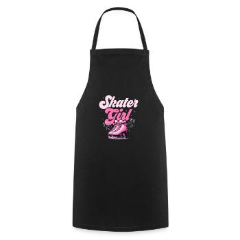 Grace on Ice: The Skater Girl's Journey - Cooking Apron - black - Front - AI Model Male 185 dark (185cm)