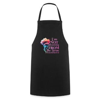 Tornado Fighter Hurricane Hunter Meteorology Outfit - Cooking Apron - black - Front - AI Model Male 185 dark (185cm)