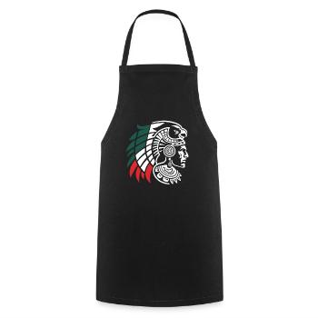 Aztec Warrior Indigenous Mexican Aztec Jaguar - Cooking Apron - black - Front - AI Model Male 185 dark (185cm)