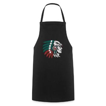 Aztec Warrior Indigenous Mexican Aztec Jaguar - Cooking Apron - black - Front - AI Model Male 185 dark (185cm)