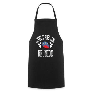 cadeau drole drapeau carte ile de la reunion 974 - Tablier de cuisine - noir - Devant - AI Model Male 185 dark (185cm)
