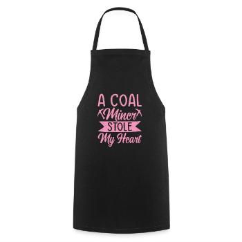 Un mineur de charbon a volé mon cœur Femme Fille Mine - Tablier de cuisine - noir - Devant - AI Model Male 185 dark (185cm)