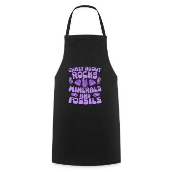 Facilement distrait par la géologie des roches - Tablier de cuisine - noir - Devant - AI Model Male 185 dark (185cm)