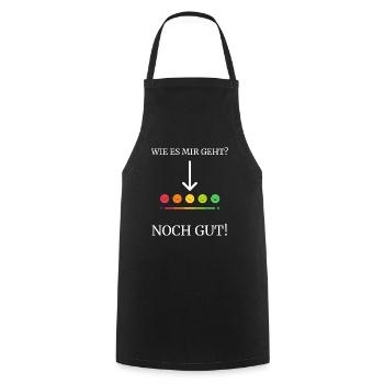 Lustiger Spruch mit Stimmungsbarometer Design - Kochschürze - Schwarz - Vorne - AI Model Male 185 dark (185cm)