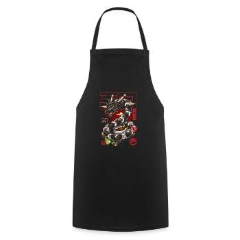 Japon Great sushi Dragon - Tablier de cuisine - noir - Devant - AI Model Male 185 dark (185cm)