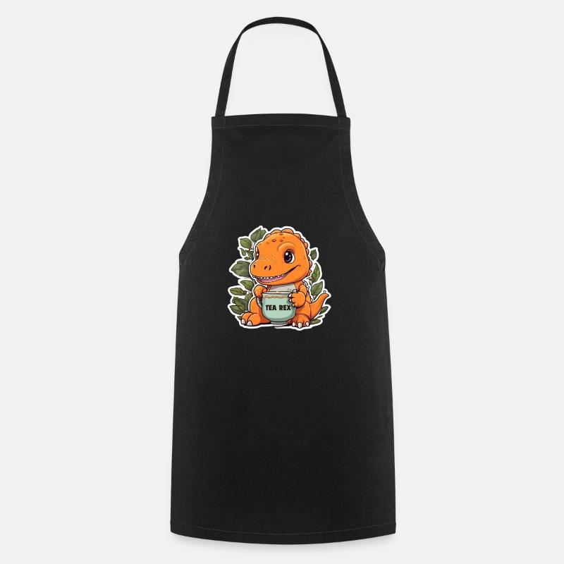 TEA REX - Cooking Apron - black