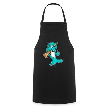 Pas une licorne Drôle Narval Créature des profondeurs Cool - Tablier de cuisine - noir - Devant - AI Model Male 185 dark (185cm)